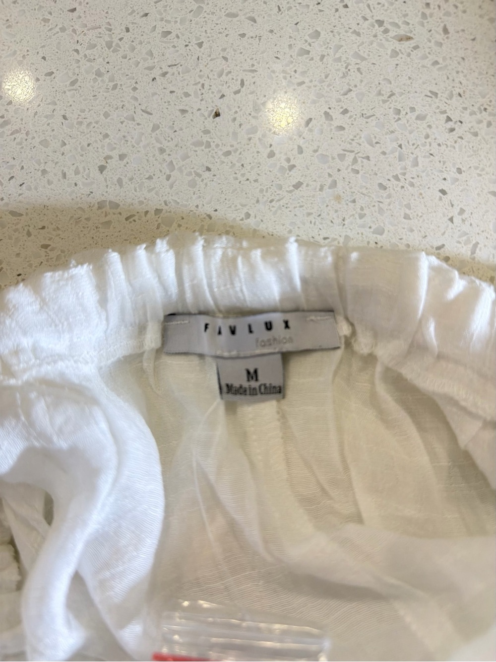 FAVLUX White Lightweight Gathered Waist Top - Picture 8 of 8